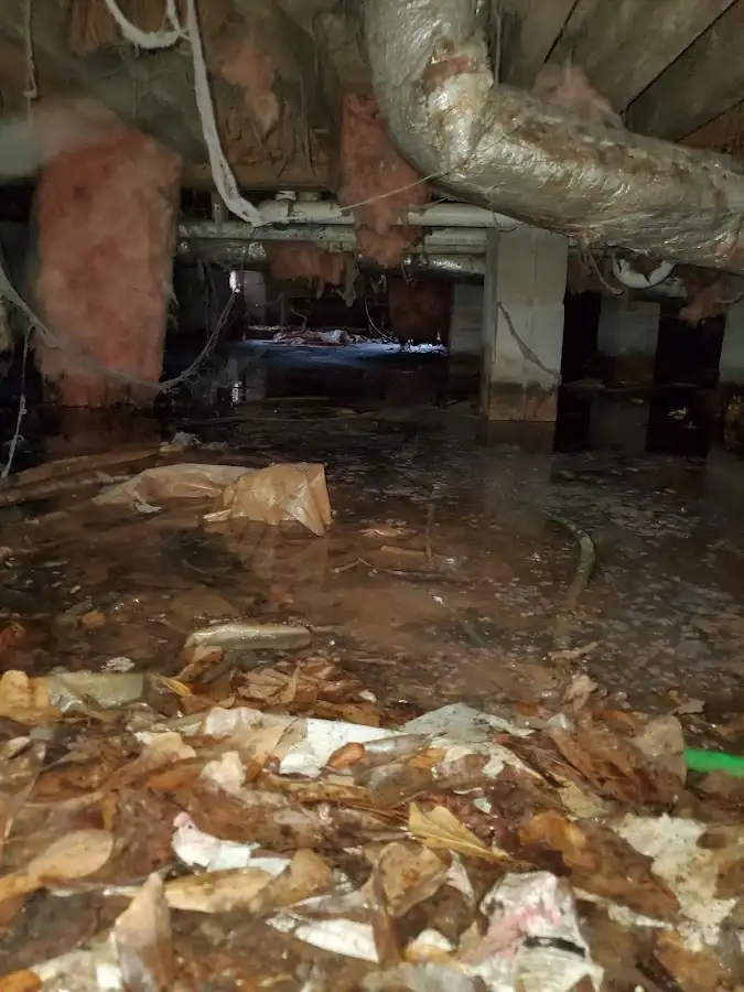 Crawl space flood assessment for Commercial Water Damage Restoration in West Palm Beach