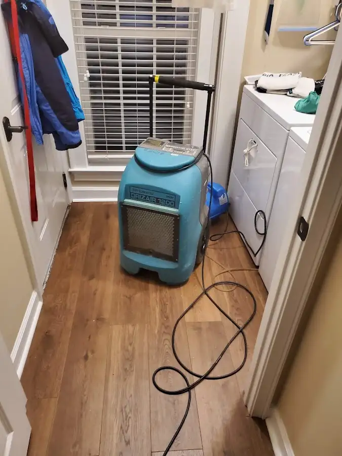 Commercial dehumidifier deployed for Flood Damage Cleanup in West Palm Beach